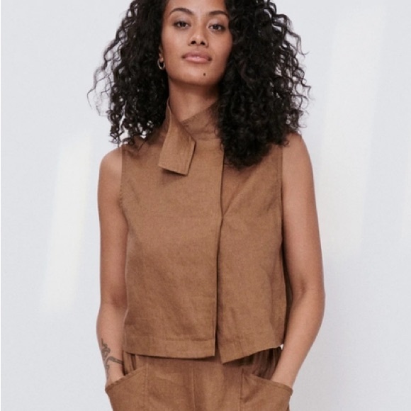 LUNYA Woven Linen Top - Picture 2 of 6